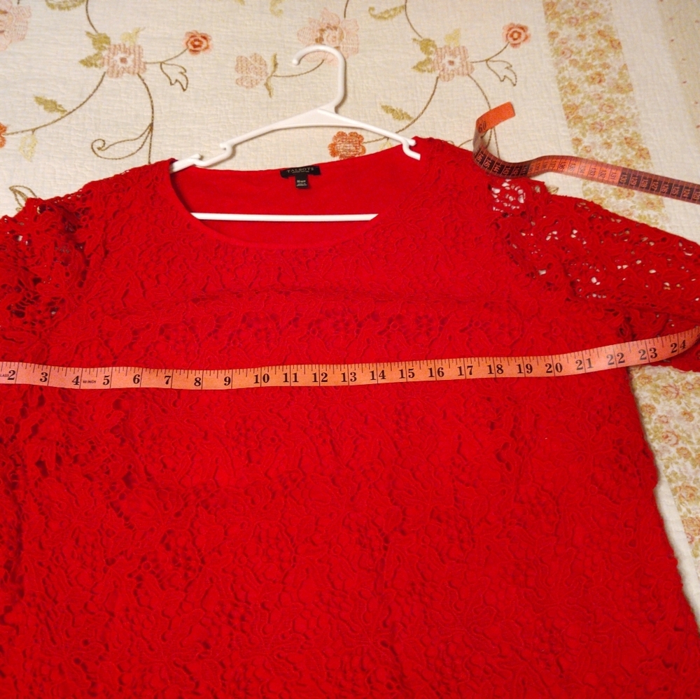 Red lace top
